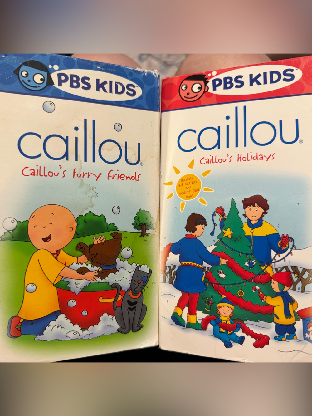 Caillou Kids VHS Set - holidays and furry friends